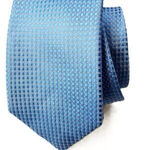 Nordstrom 100% Silk Necktie Light Blue Solid Jacquard 61"x3.25"